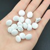 YOOGCORETT 30pcs Ivory Satin Fabric Cloth Covered Buttons with Shank