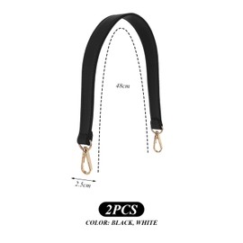 YSDYY 2 Pieces Handbag Straps, Fashionable Women'S Bag Replacement Straps, Leather Handbag Straps, Diy Decorative Bag Straps, Detachable Handbag Straps, Cross-Body Bag Shoulder Straps