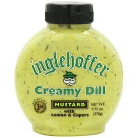 Inglehoffer Creamy Dill Mustard with Lemon & Capers, 9.75 Ounce Squeeze Bottle (Pack of 6)