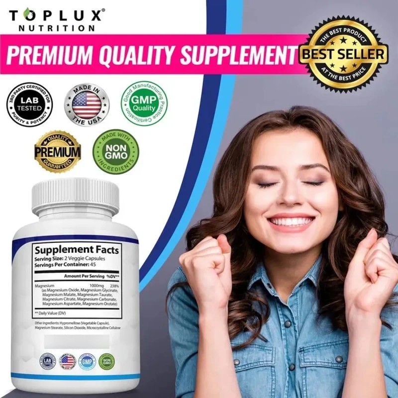 Complejo De Magnesio 8 Magnesio 1000mg Sin Sabor