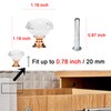 YourGift 12 Pack Drawer Knobs Diamond Shaped Crystal Glass 30mm