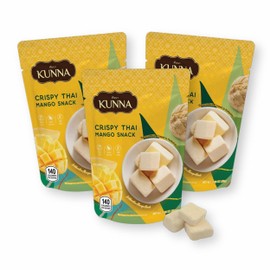 Crispy Thai Mango Coconut Milk Snack 0.88 Oz. by Kunna (Pack of 3)
