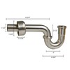 Westbrass A400-1-01 1-1/2" OD 17 gauge P-Trap with High Box
