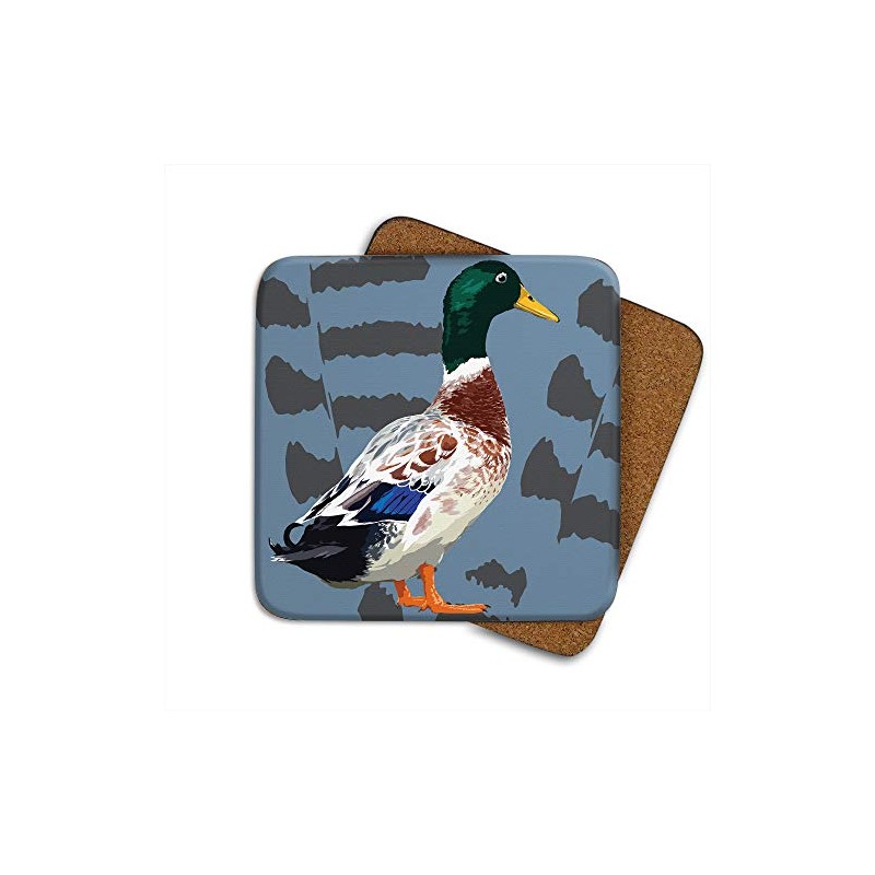 Duck - Set of 4 Coasters - Leslie Gerry Animal