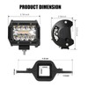 BESTZHEYU 4 Inch 60W LED Hitch Light with 3 Inch