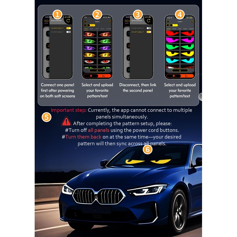 MIMIRGB 2PCS Devil Eye Lights for Cars, LED Eyes for