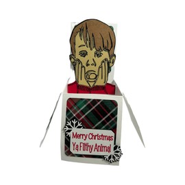 Merry Christmas Ya Filthy Animal Home Alone Pop-Up Funny Best Greeting Card in a Box 3D