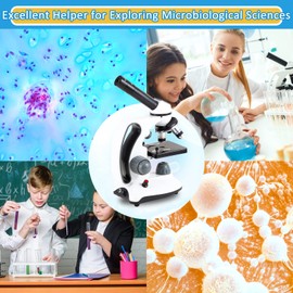 Crspexil 40X-2000X Microscopes for Kids Students Adults, with Microscope Prepared Slides 30p, Microscope Accessories, Phone Adapter, Microscopes for School Laboratory Home Education