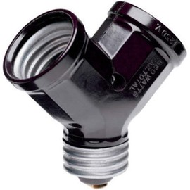 Legrand - Pass & Seymour 128 Single Lamp Holder to Twin Adapter Easy Converting Adapter Easy Installation