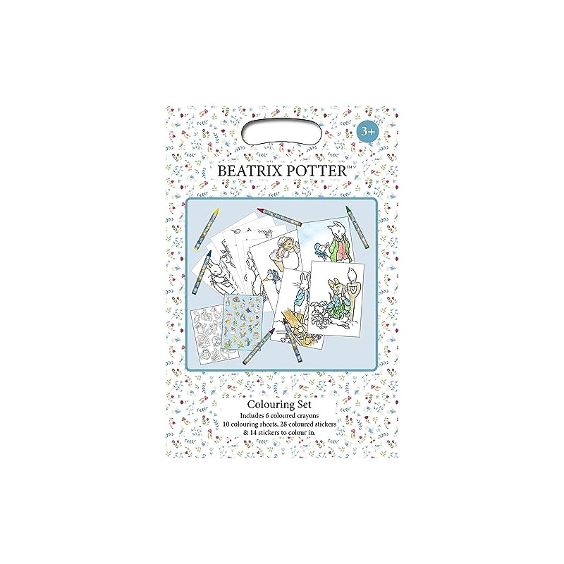 Robert Frederick Children's Colouring Set with Crayons and Stickers, Multicoloured,