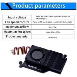 Argon THRML Active Cooler With 30mm PWM blower fan for Raspberry Pi 5