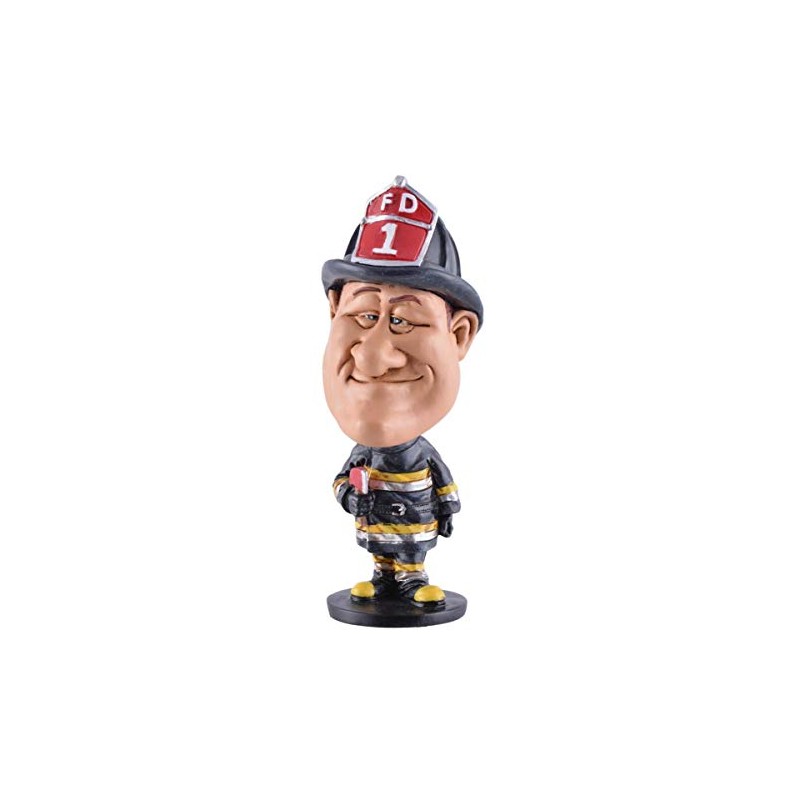Vogler Funny Life-Wackler Fireman with Red Helmet, Bubble Head