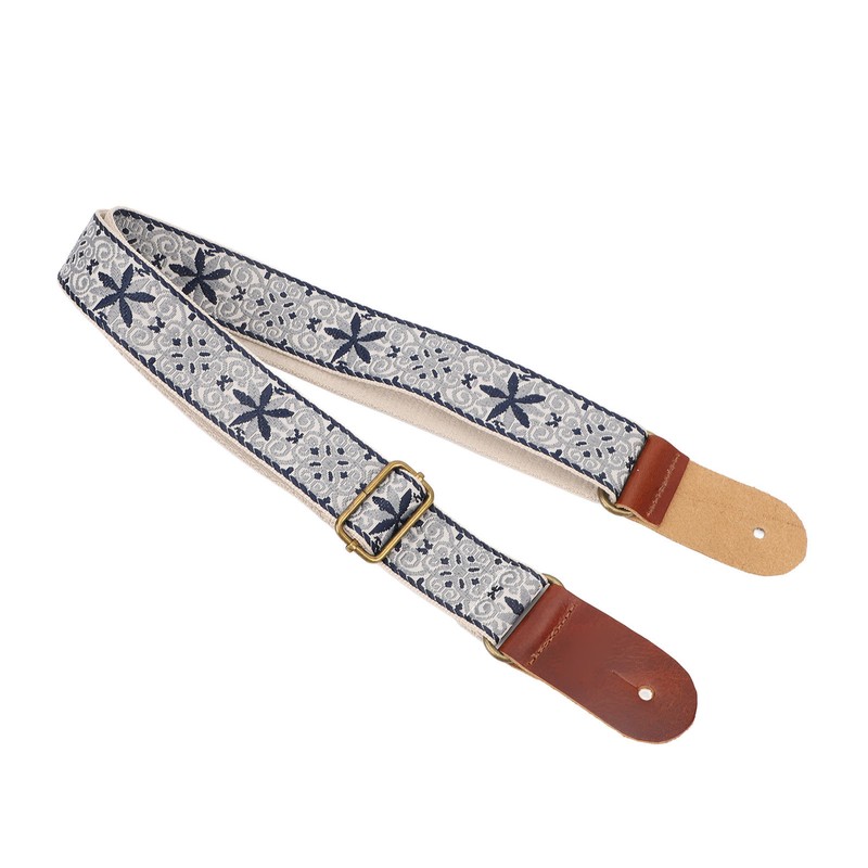 Ukulele Strap Embroidery Style Retro Metal Buckle Adjustable Breathable Shoulder