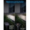 LEONLITE 8-Pack LED Solar Powered Motion Sensor Pathway Lights, Battery