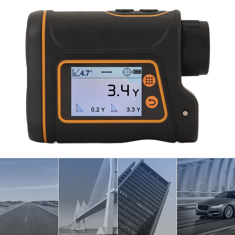 Telescope Range Finder 6X Magnification LCD Touch Screen Laser Distance