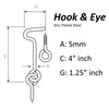 Wideskall 4" inch Heavy Duty Zinc Plated Wire Gate Hook