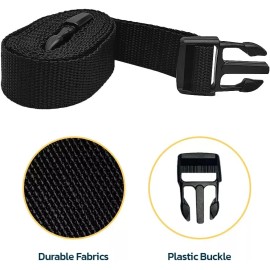 Seal Skin Covers Boat Cover Tie Down Straps 12-Pack with Quick Release Buckle Black, 1" W X 78" L