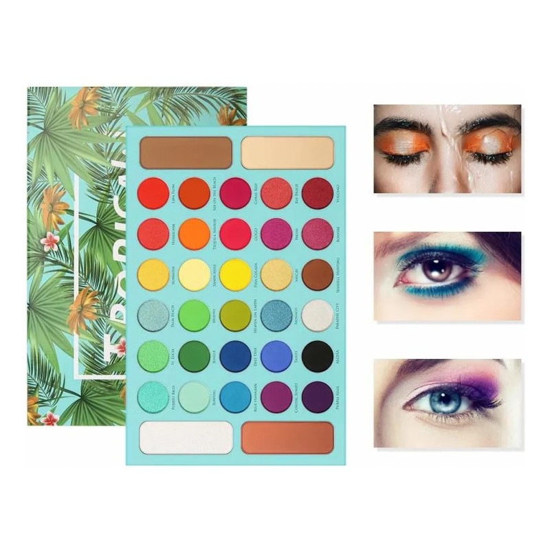 Docolor Eyeshadow Palette, Shimmer Matte 34 Colors Eye Shado