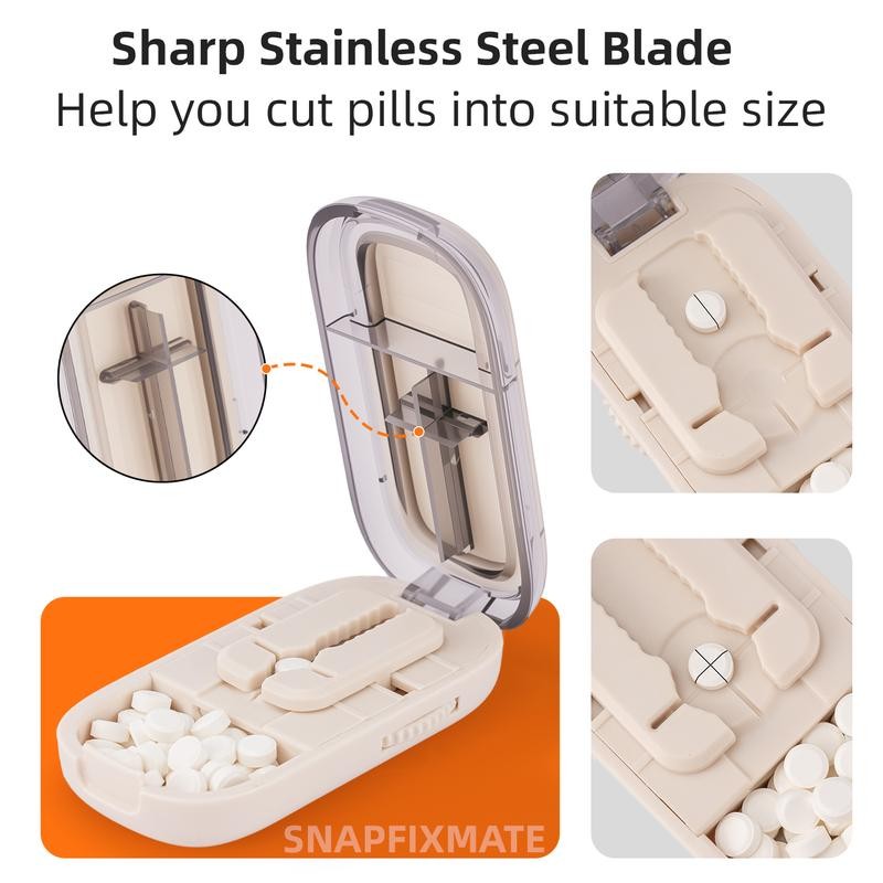 Pill Cutter Splitter for Cutting Multiple Pills, Adjustable Pill Cutter