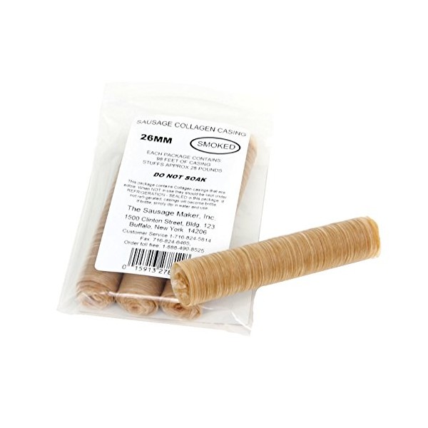 The Sausage Maker - Smoked Collagen Sausage Casings, 26mm (1")