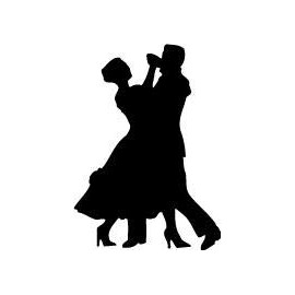 Couple Dancing Silhouette Wall Decal Cutout