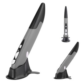 GOTOTOP Ratón Inalámbrico con Lápiz, Mini Ratón óptico Inalámbrico de 2,4 GHz, Ratón Inalámbrico Tipo Lápiz Vertical, Lápiz óptico USB para Piezas de Ordenador y PC (PR-03)