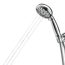 Moen Banbury Chrome 5-Spray Hand Shower with Hose and Bracket, 4-Inch Diameter, 23046