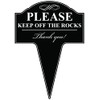 Please Keep Off The Rocks Aluminum Yard Sign 10x14