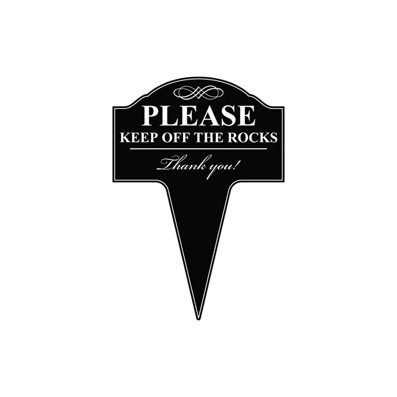 Please Keep Off The Rocks Aluminum Yard Sign 10x14