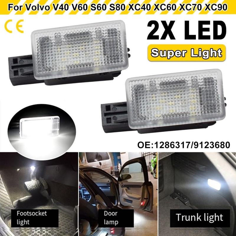Hacreyatu LED Footwell Courtesy Under Door Step Light For Volvo