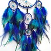 Donko Dream Catcher, Blue Feather Dream Catcher Wall Decor, Dream