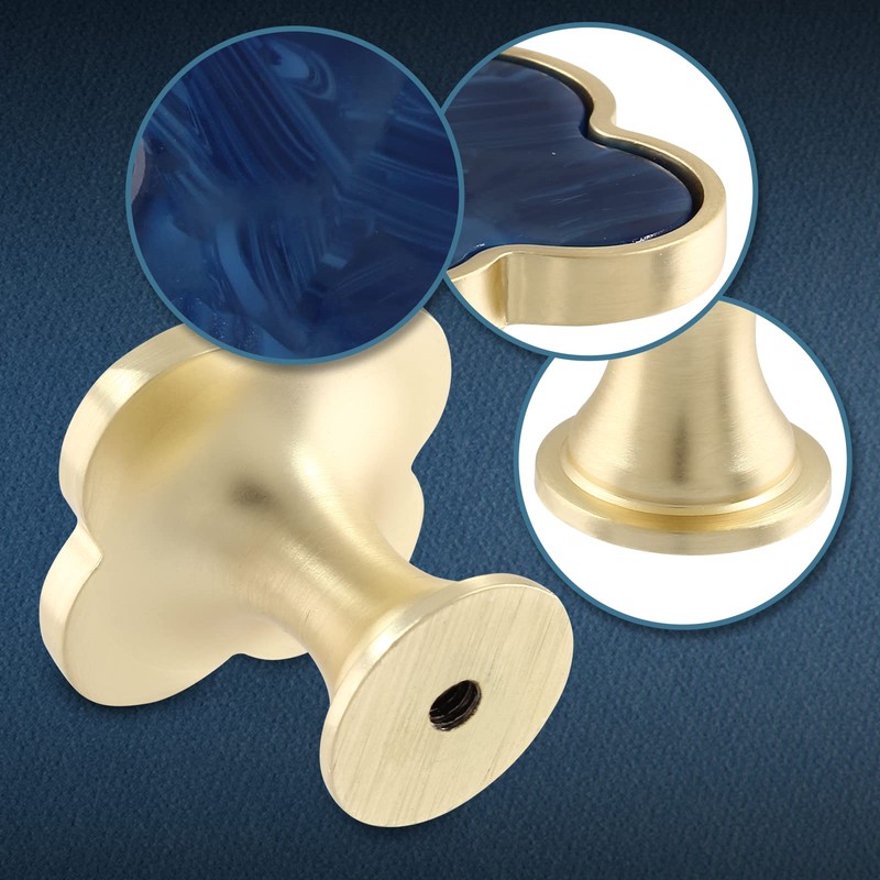 Cionyce 12 Pack Clover Cabinet Knobs Zinc Alloy Single Hole