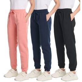 3 Pack: Women's Fleece Lined Jogger Sweatpants Women Womens Joggers Pants Sweat Warm Jogging Baggy Loungewear Pj Athletic White Gym Jogger Woman Gray Ladies Pans Para Mujer Pajama, Set 6, XL