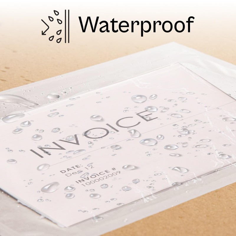 4.5" x 5.5" Clear Packing List Back Side Loading Plain