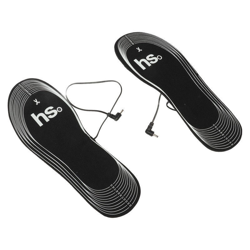 1Pair Heated Insoles Electric Insoles 4.5V Battery Powered Soft Carbon