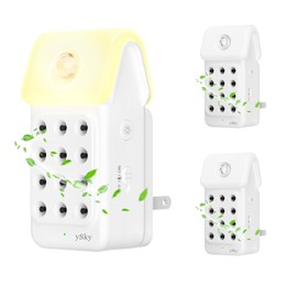 Sky Plug In Air Purifier for Home(3Packs), Negative Ion Air purifiers with Motion Sensor,Quiet Mini Air Ionizers for home,Bathroom,Bedroom,Portable Air ionizer for Odor,Pet smell