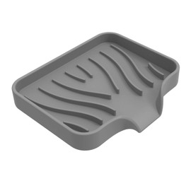 Generic Silicon Soap Bar Tray and Dish for Bathroom and Kitchen (Grey), ABC0004, Regular
