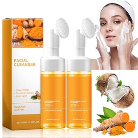 Limpiador facial de cúrcuma, gel de baño de cúrcuma, limpiador facial espumoso de cúrcuma, gel de baño de cúrcuma, limpiador espumoso de cúrcuma para 
