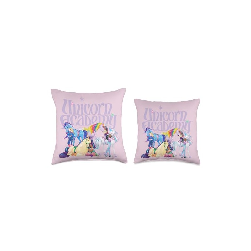 Riders and Unicorns Throw Pillow