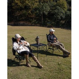 iClimb Two-Heights Light Compact Comfortable Camping Folding Beach Chair with Anti-Sinking Large Feet and Carry Bag (Green)