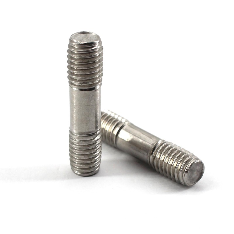10Pcs M10x50 Stainless Steel Double End Threaded Rod, Double-End Threaded