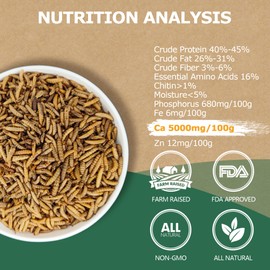 HARTOMPET Premium Dried BSF Larvae for Chickens - 10LB High Calcium Supplement, Molting and Laying Support, Non-GMO & High-Protein Treats, Food for Wild Birds, Ducks, Repitle | Top Grade BSF