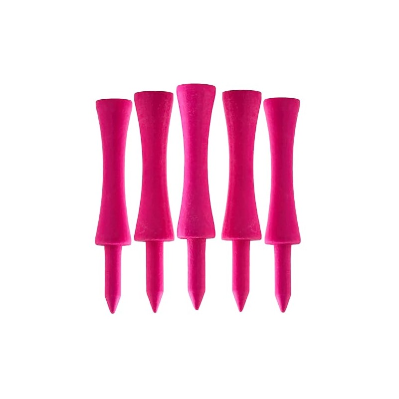 TH Golf x100 Pcs Bamboo Pink Castle Golf Tees 59mm