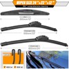 AUTOBOO 24"+22" Windshield Wipers with 12" Rear Wiper Blade Replacement