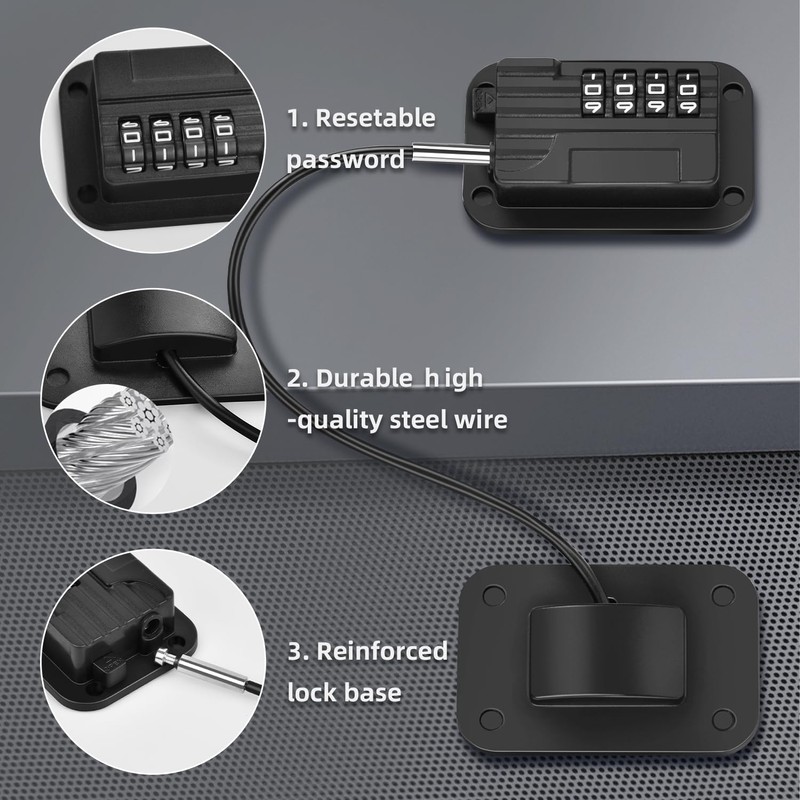 Ougourim Refrigerator Lock - Upgraded Combination Lock for Kids' Safety,
