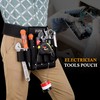 FUERI Professional Black 4 Pocket Electrician Tool Pouch, | High