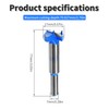 FOCMKEAS 17mm丨0.67 Inch Forstner Drill Bit with Round Shank Double-Flute