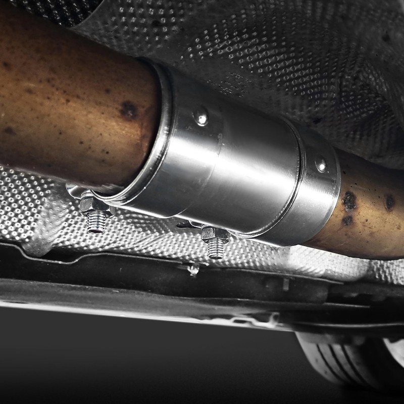 Exhaust Joiner Adjustable Between 45mm to 48mm Diameter, 90mm L