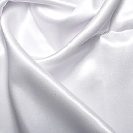 Silky Bridal Satin Fabric Material - White, Sample