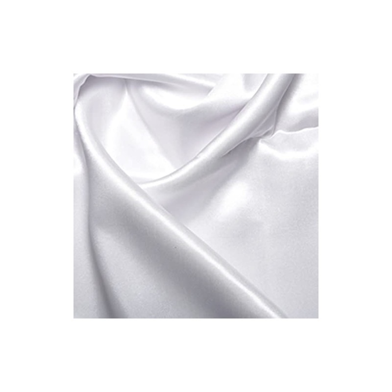 Silky Bridal Satin Fabric Material - White, Sample